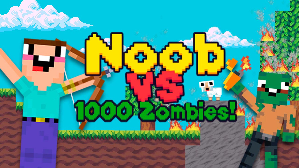 Noob vs 1000 Zombies!